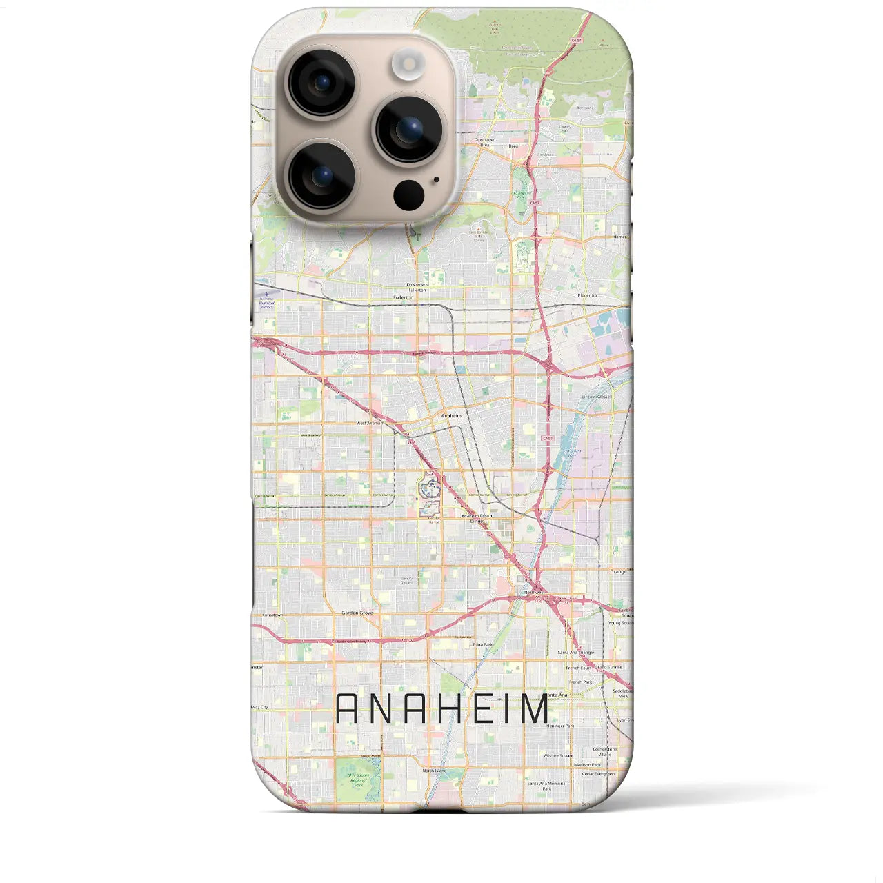 【アナハイム(アメリカ)】地図柄iPhoneケース(バックカバータイプ)