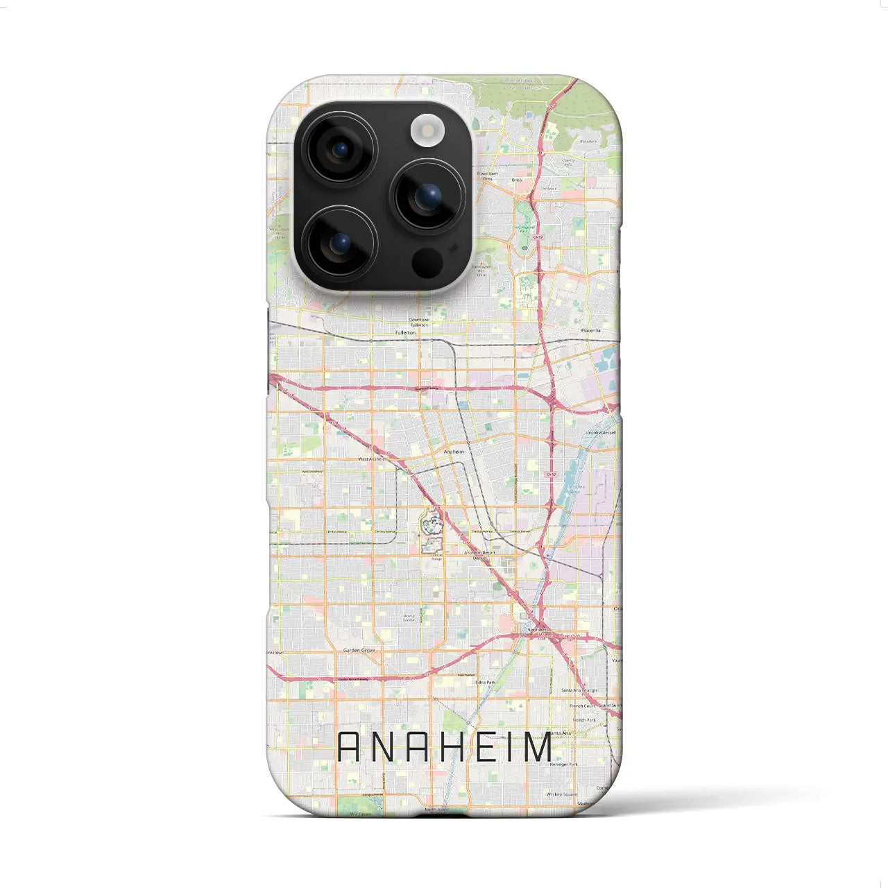 【アナハイム(アメリカ)】地図柄iPhoneケース(バックカバータイプ)