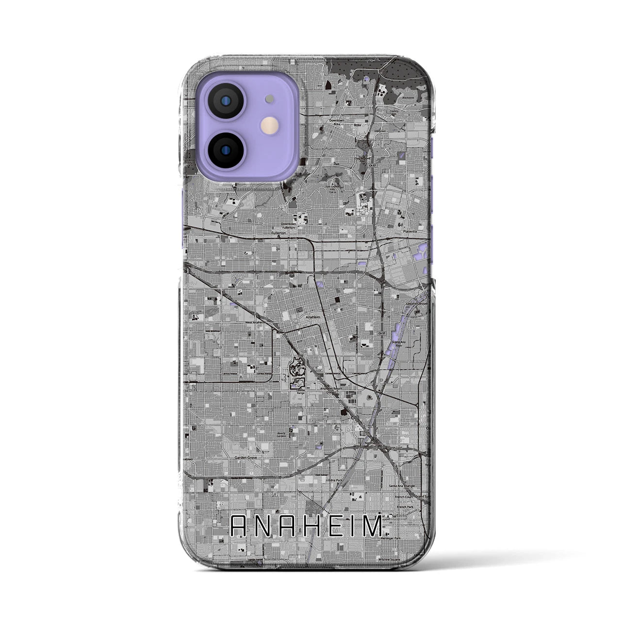 【アナハイム(アメリカ)】地図柄iPhoneケース(クリアタイプ)