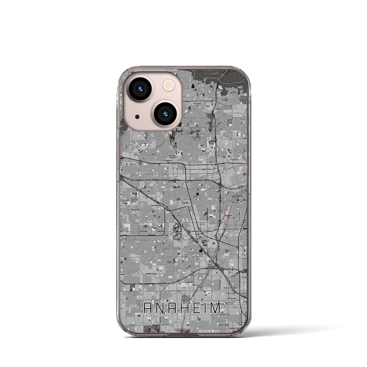 【アナハイム(アメリカ)】地図柄iPhoneケース(クリアタイプ)