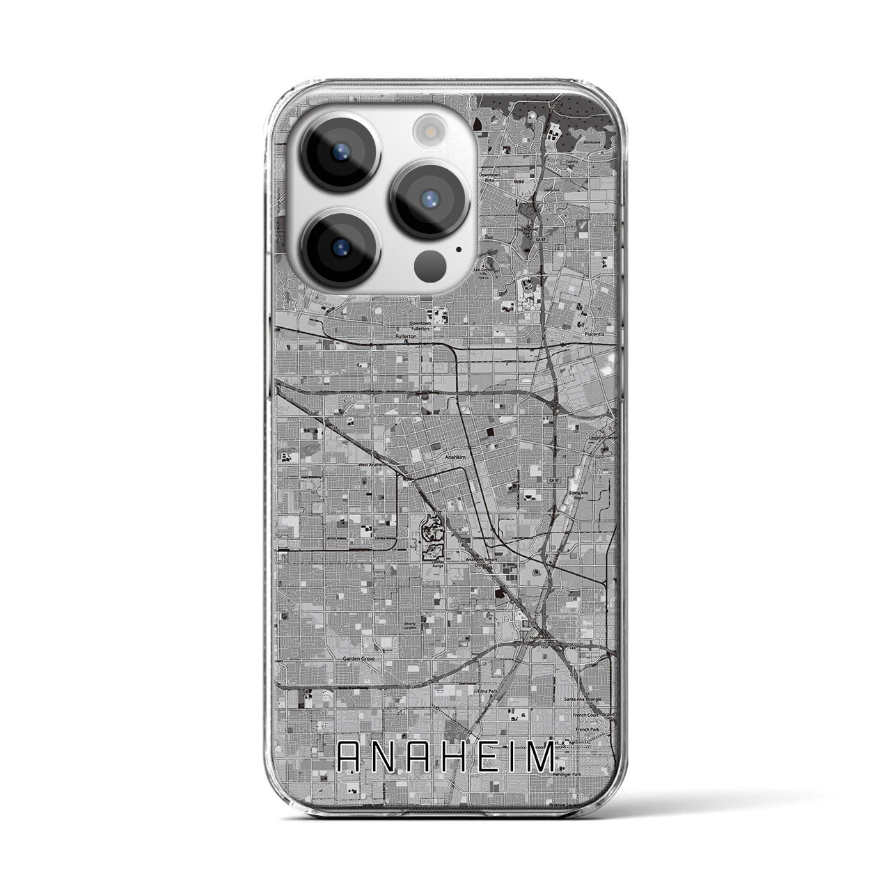 【アナハイム(アメリカ)】地図柄iPhoneケース(クリアタイプ)