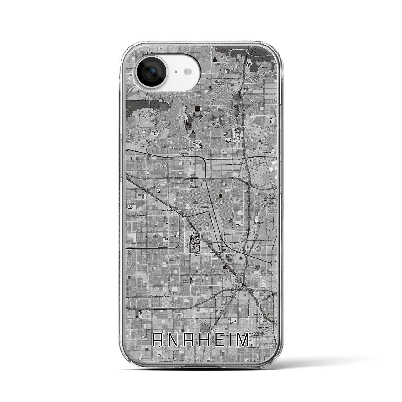 【アナハイム(アメリカ)】地図柄iPhoneケース(クリアタイプ)