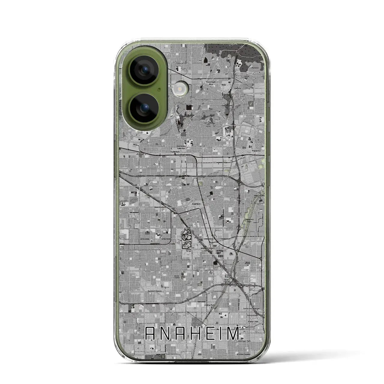 【アナハイム(アメリカ)】地図柄iPhoneケース(クリアタイプ)