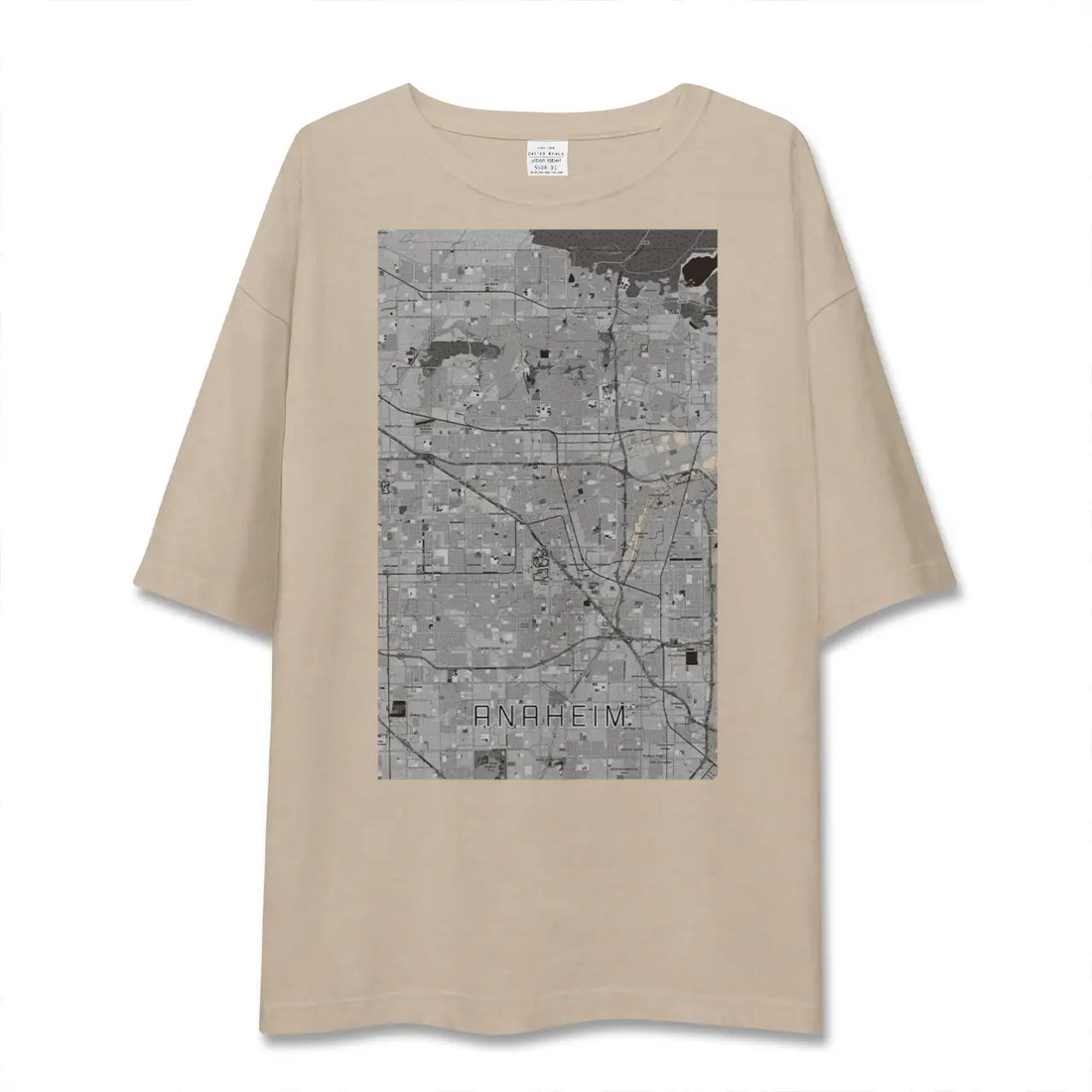 【アナハイム(アメリカ)】地図柄ビッグシルエットTシャツ