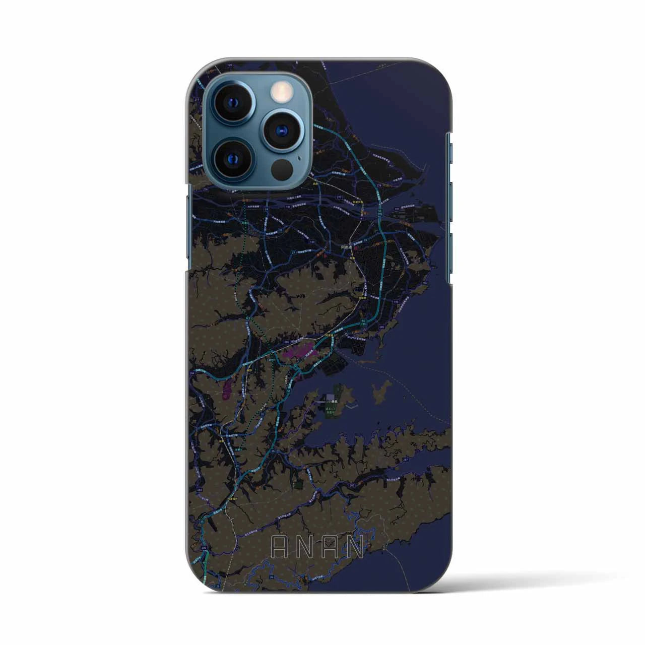 【阿南(徳島県)】地図柄iPhoneケース(バックカバータイプ)