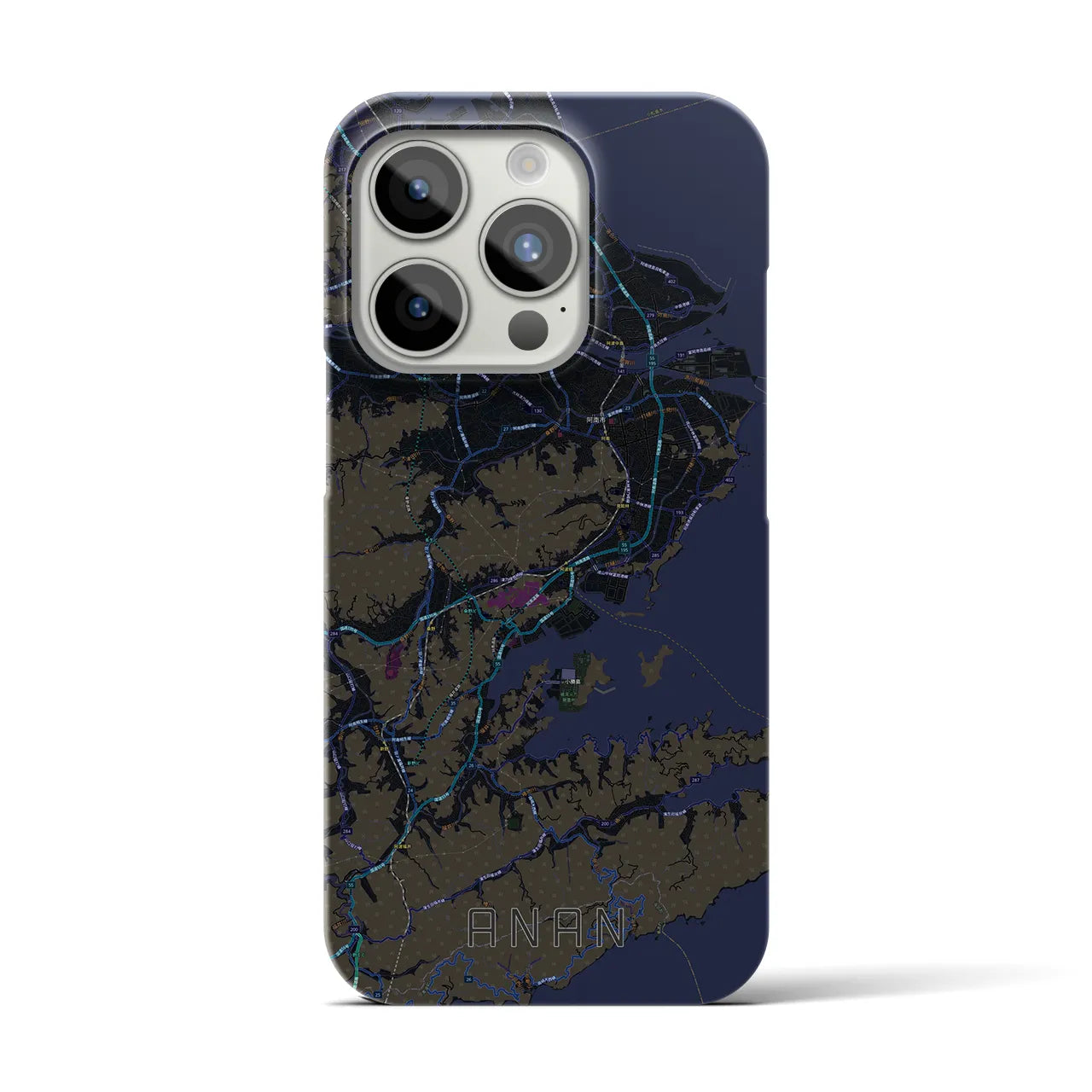 【阿南(徳島県)】地図柄iPhoneケース(バックカバータイプ)