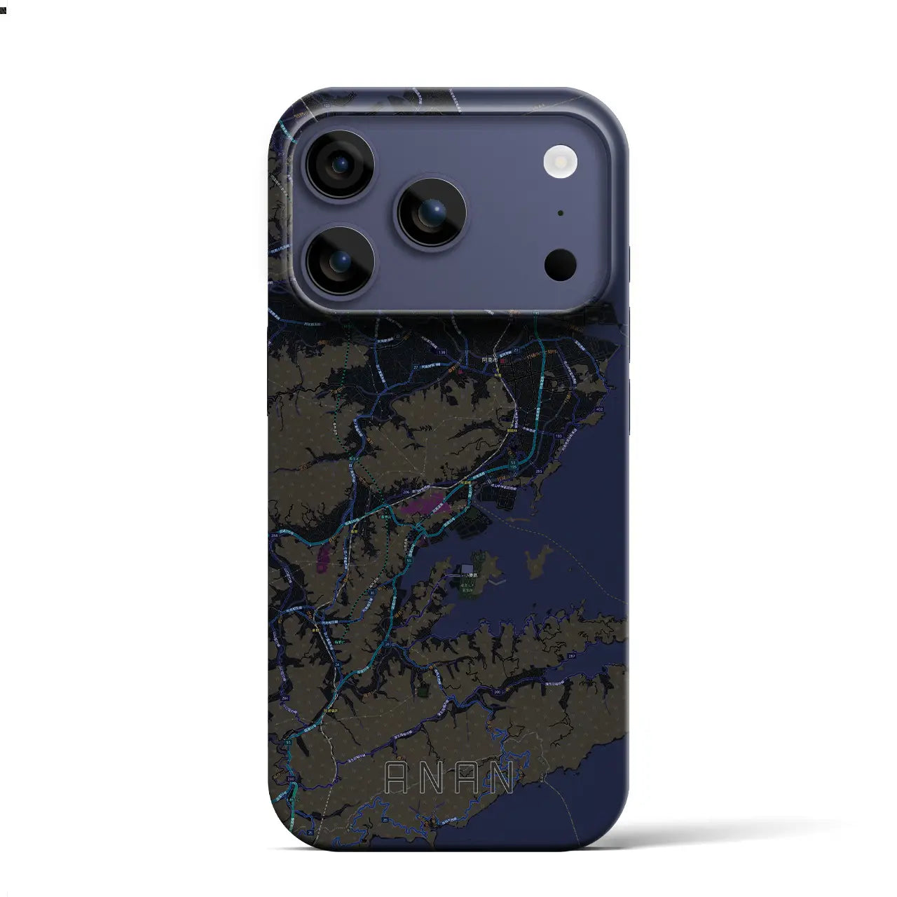 【阿南(徳島県)】地図柄iPhoneケース(バックカバータイプ)