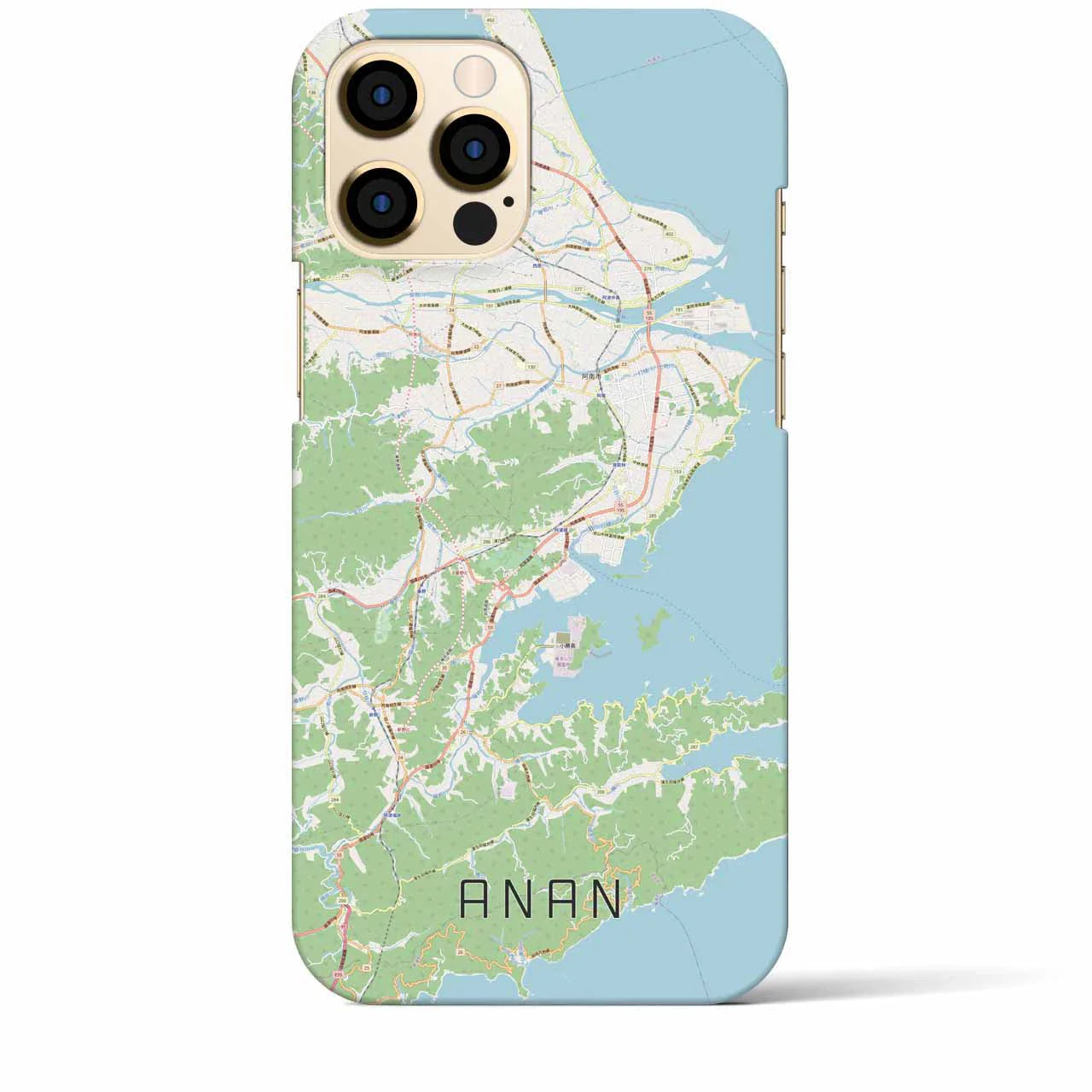【阿南(徳島県)】地図柄iPhoneケース(バックカバータイプ)