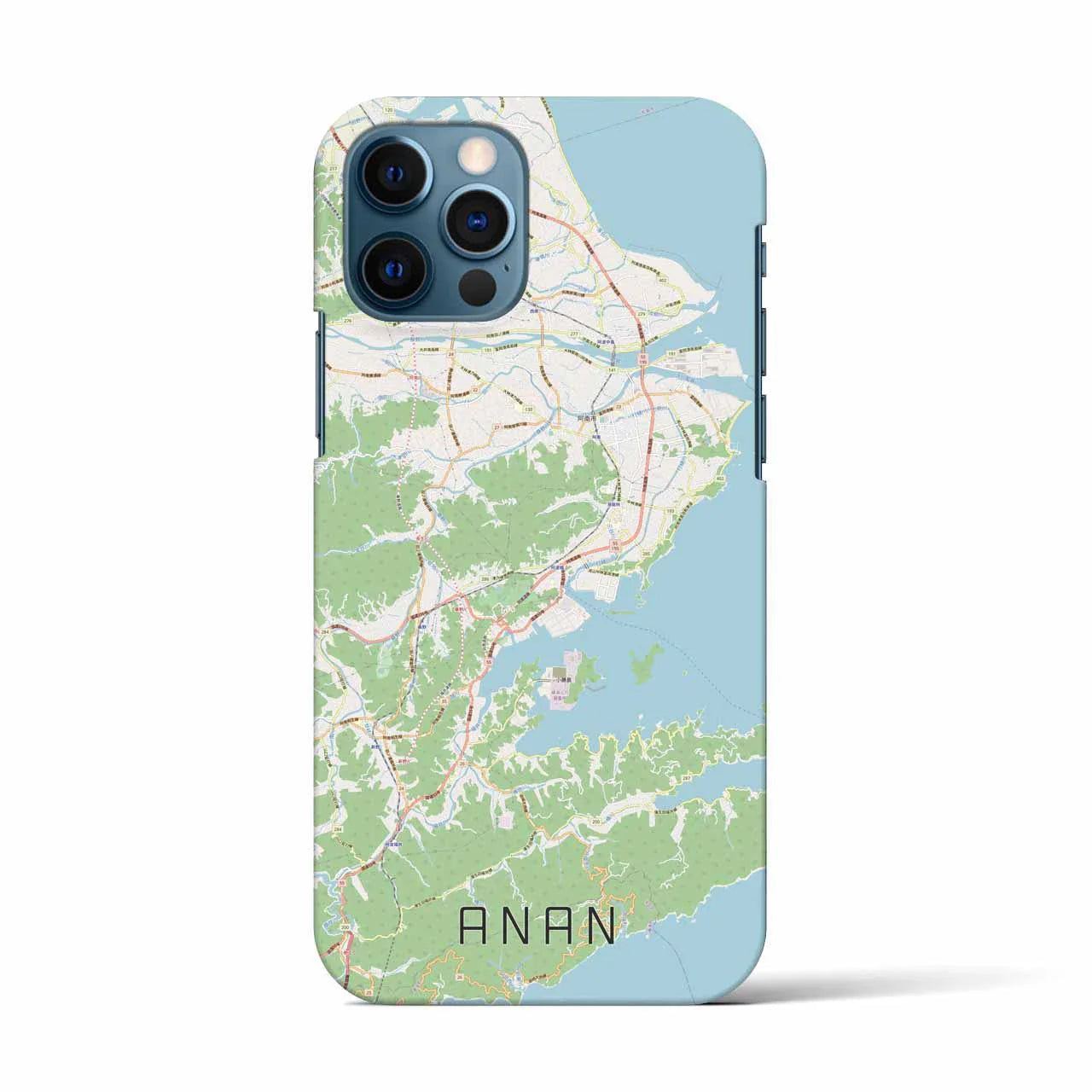 【阿南(徳島県)】地図柄iPhoneケース(バックカバータイプ)