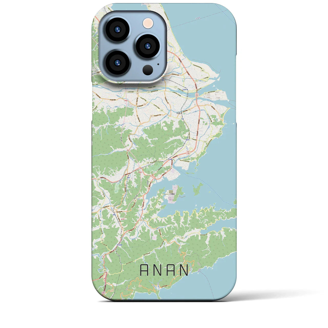 【阿南(徳島県)】地図柄iPhoneケース(バックカバータイプ)