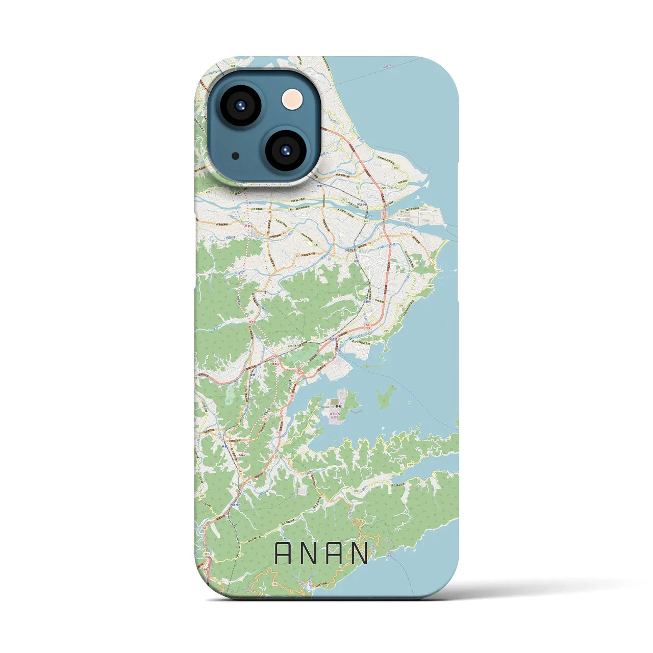 【阿南(徳島県)】地図柄iPhoneケース(バックカバータイプ)
