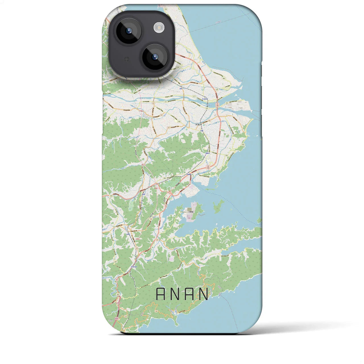 【阿南(徳島県)】地図柄iPhoneケース(バックカバータイプ)
