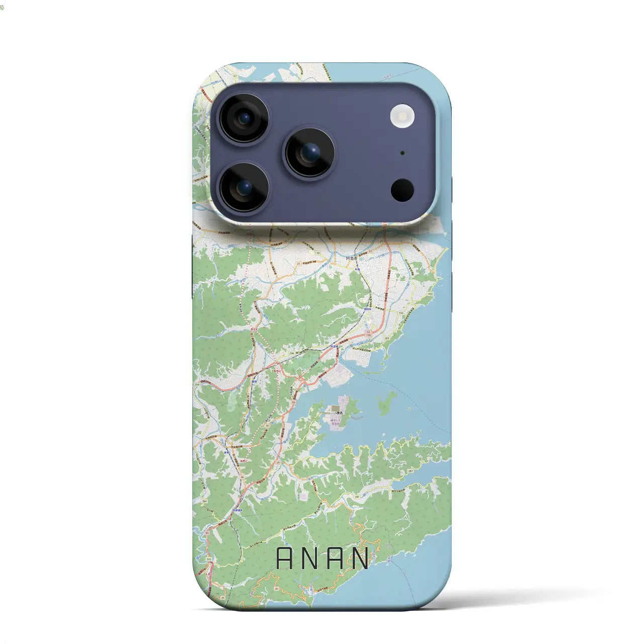 【阿南(徳島県)】地図柄iPhoneケース(バックカバータイプ)