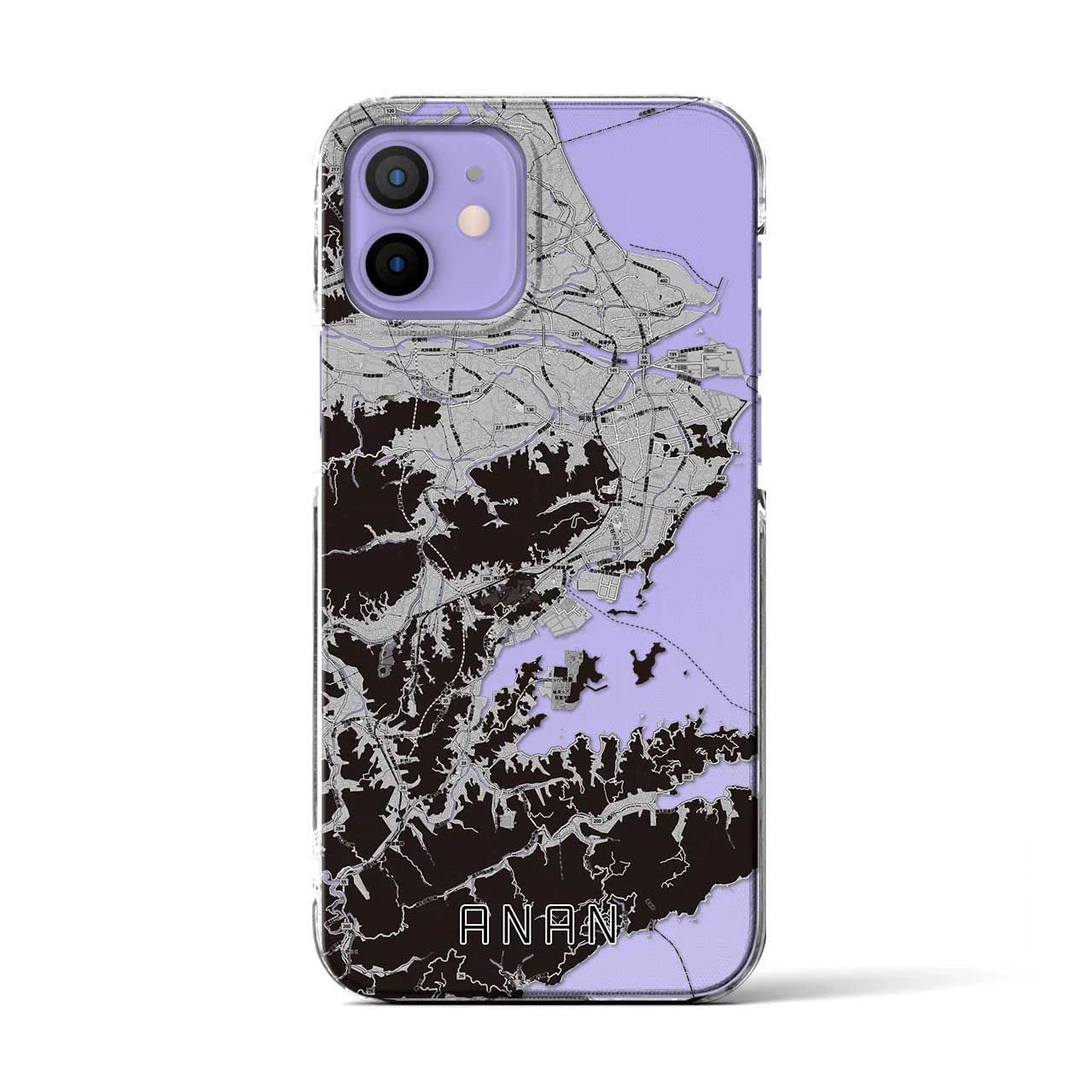 【阿南(徳島県)】地図柄iPhoneケース(クリアタイプ)