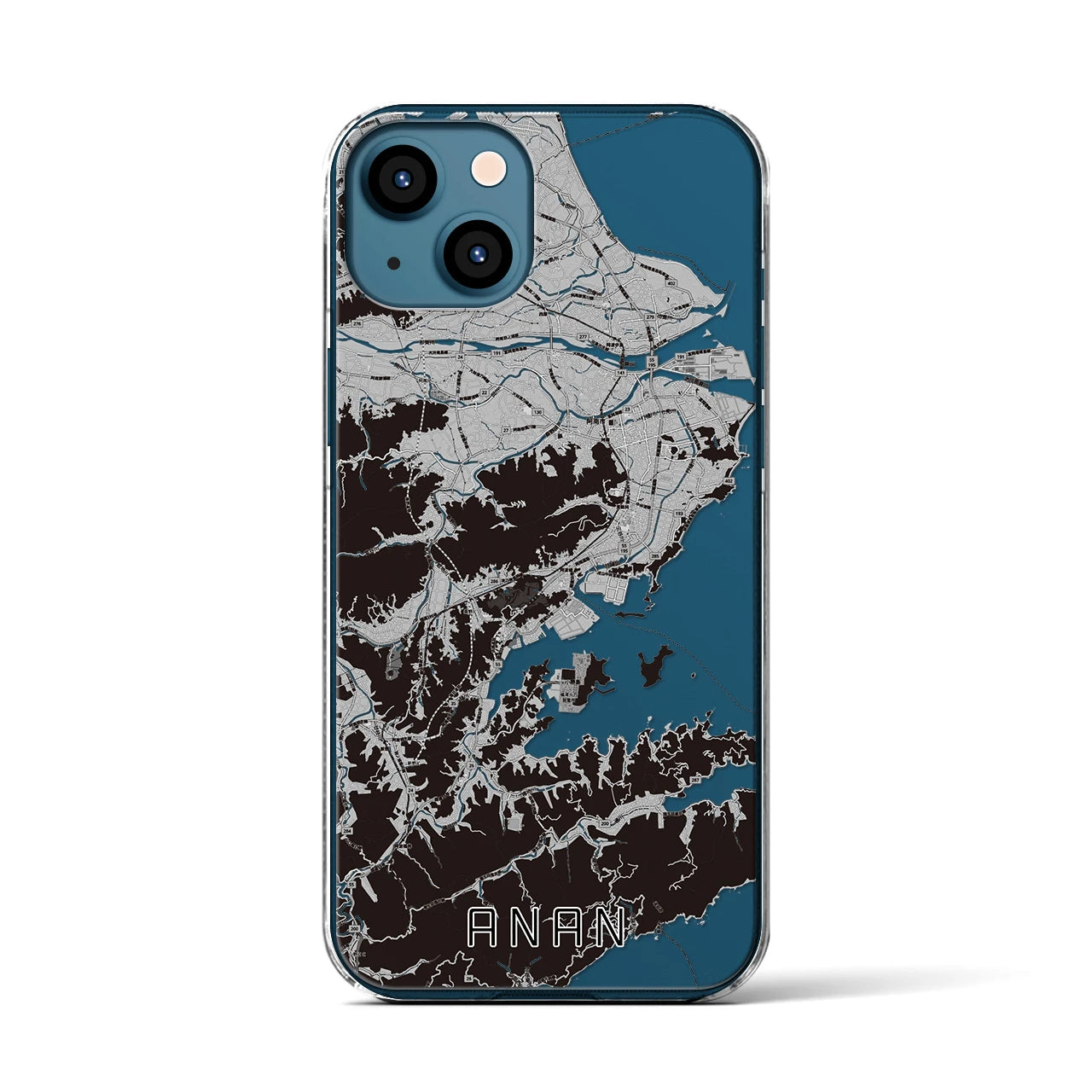 【阿南(徳島県)】地図柄iPhoneケース(クリアタイプ)