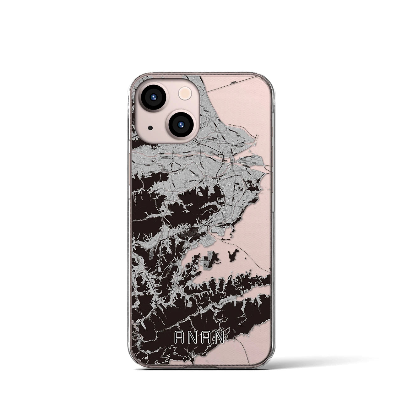 【阿南(徳島県)】地図柄iPhoneケース(クリアタイプ)