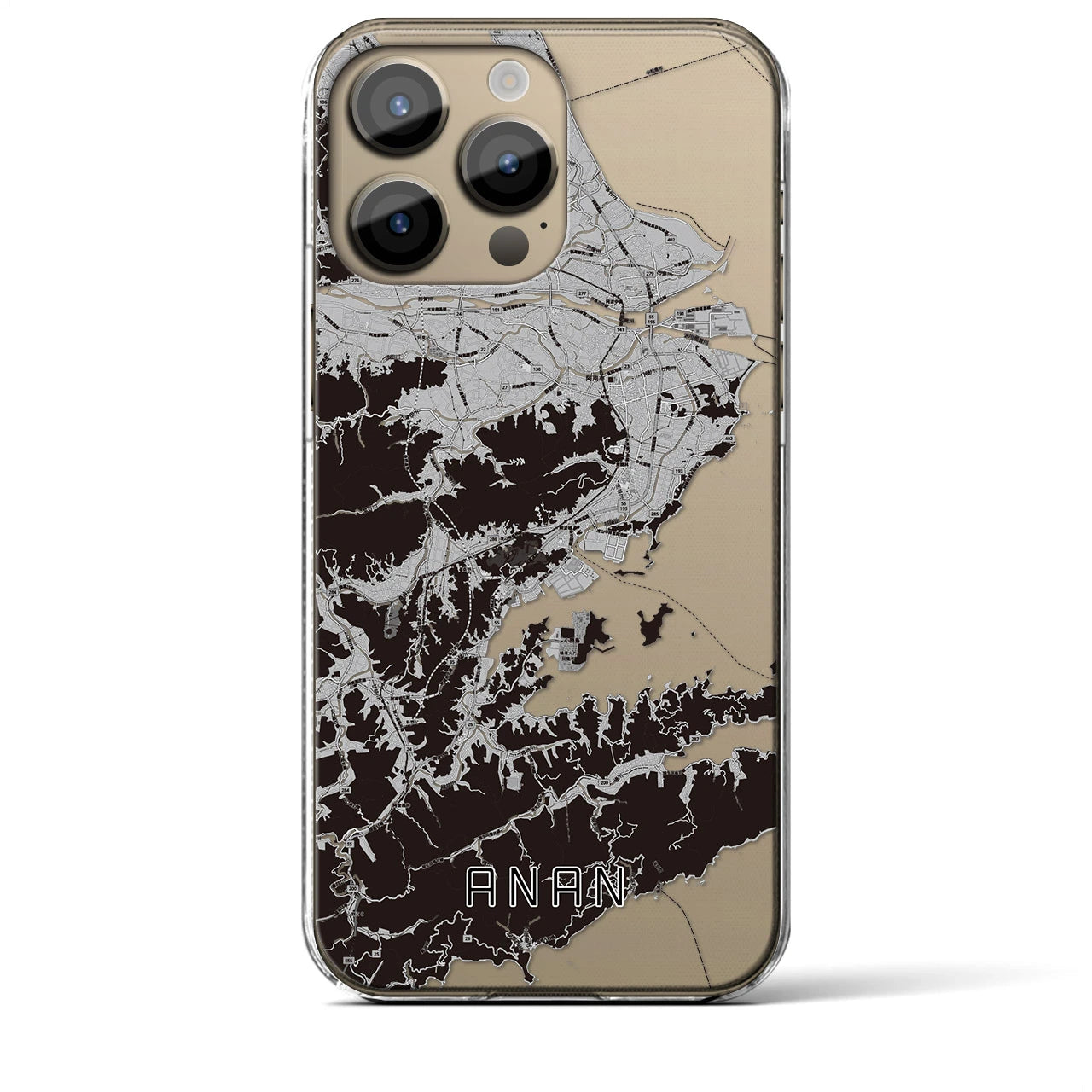 【阿南(徳島県)】地図柄iPhoneケース(クリアタイプ)