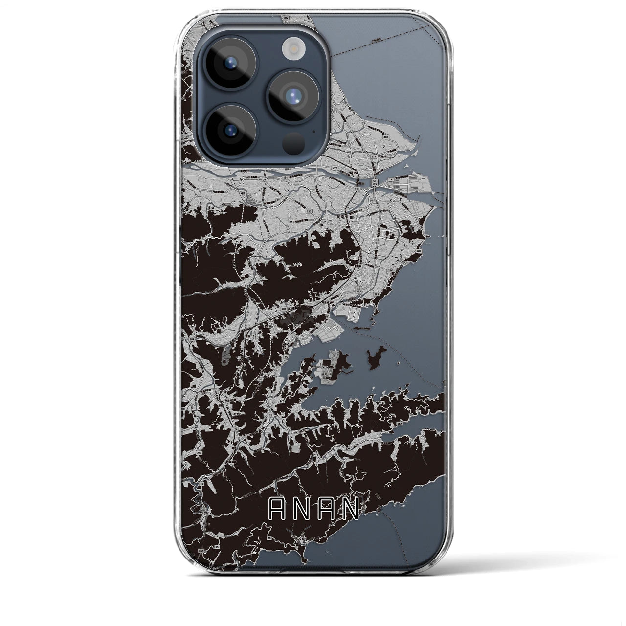 【阿南(徳島県)】地図柄iPhoneケース(クリアタイプ)