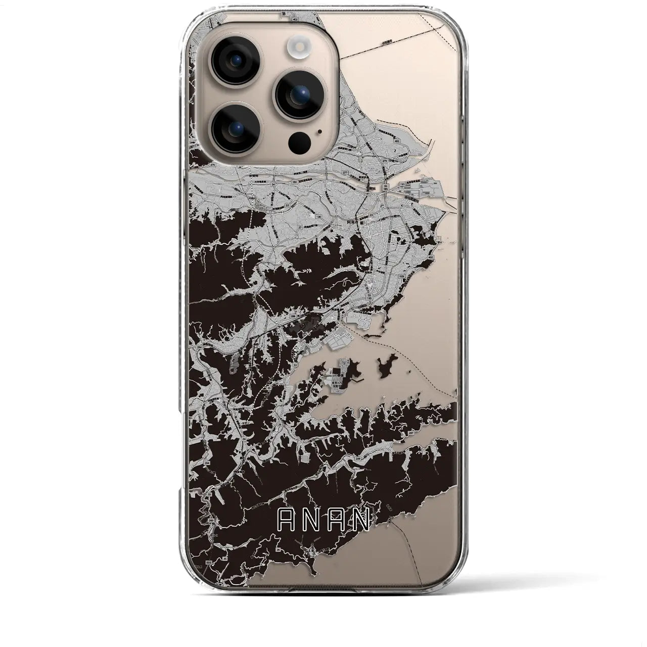 【阿南(徳島県)】地図柄iPhoneケース(クリアタイプ)