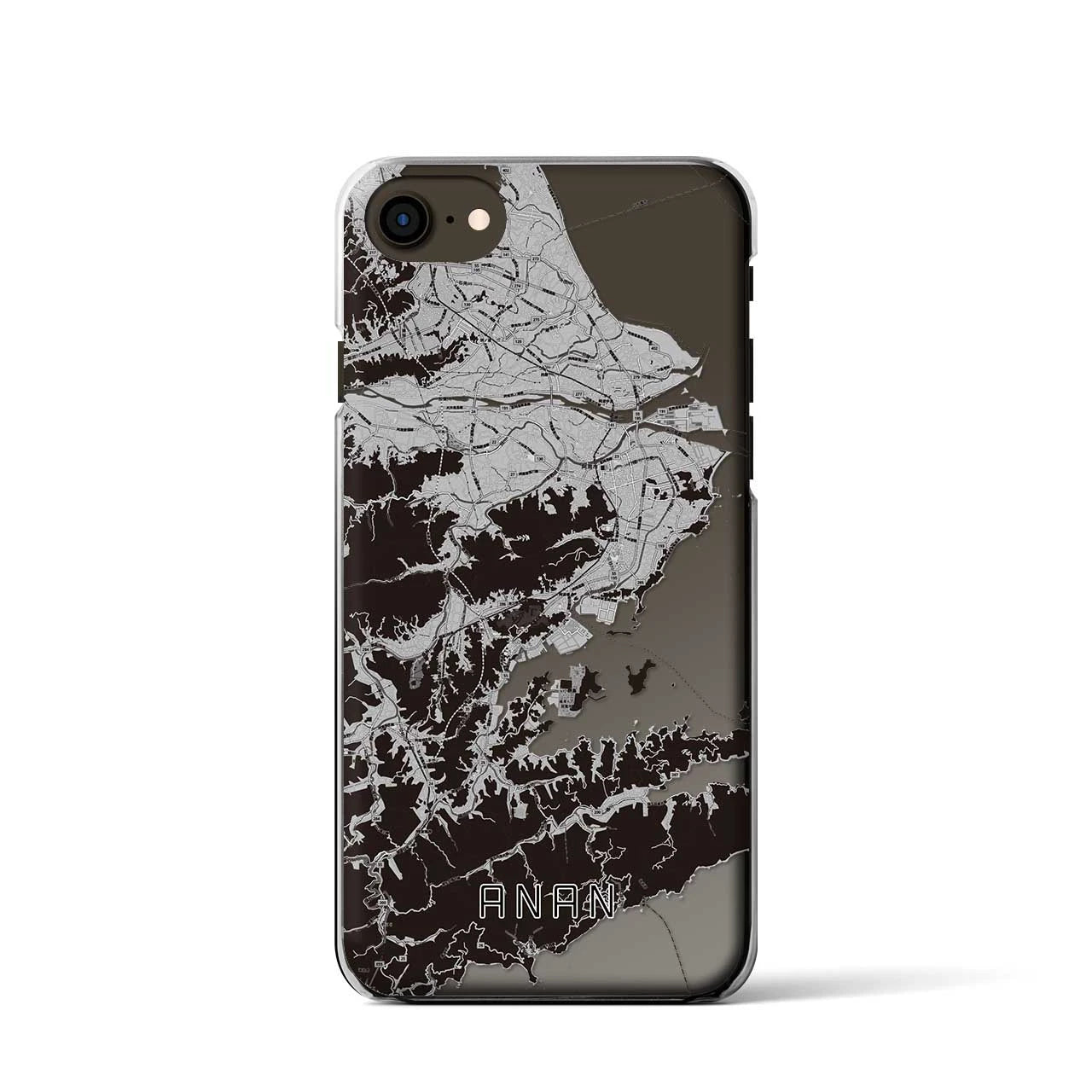 【阿南(徳島県)】地図柄iPhoneケース(クリアタイプ)