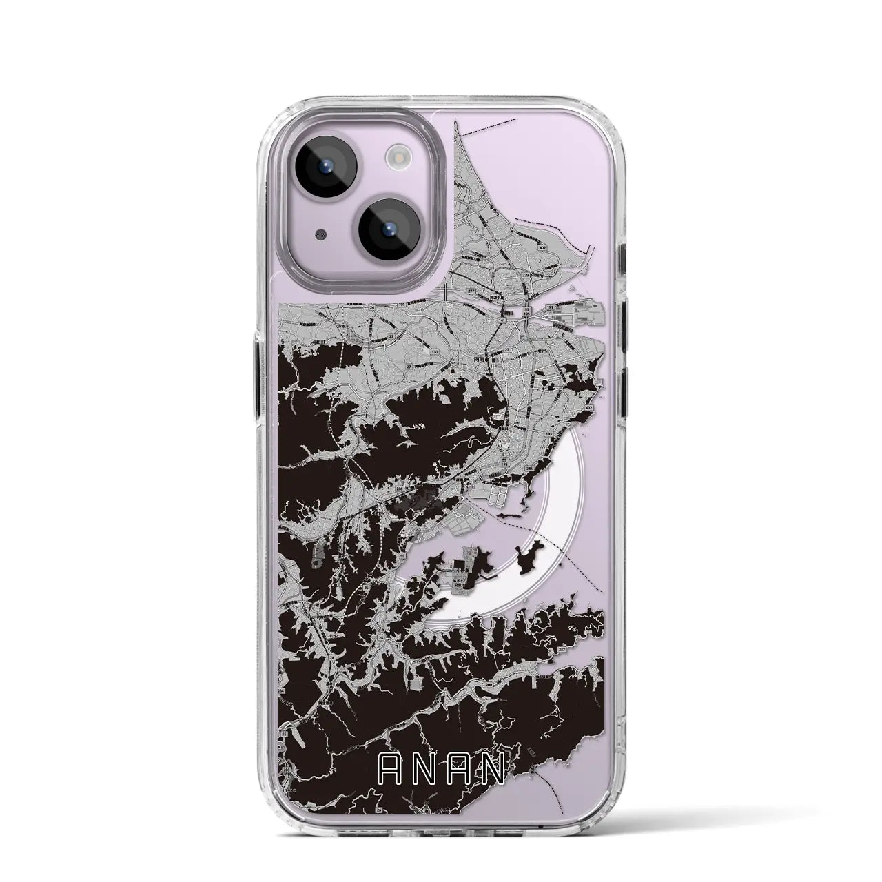 【阿南(徳島県)】地図柄iPhoneケース(MagSafeタイプ)