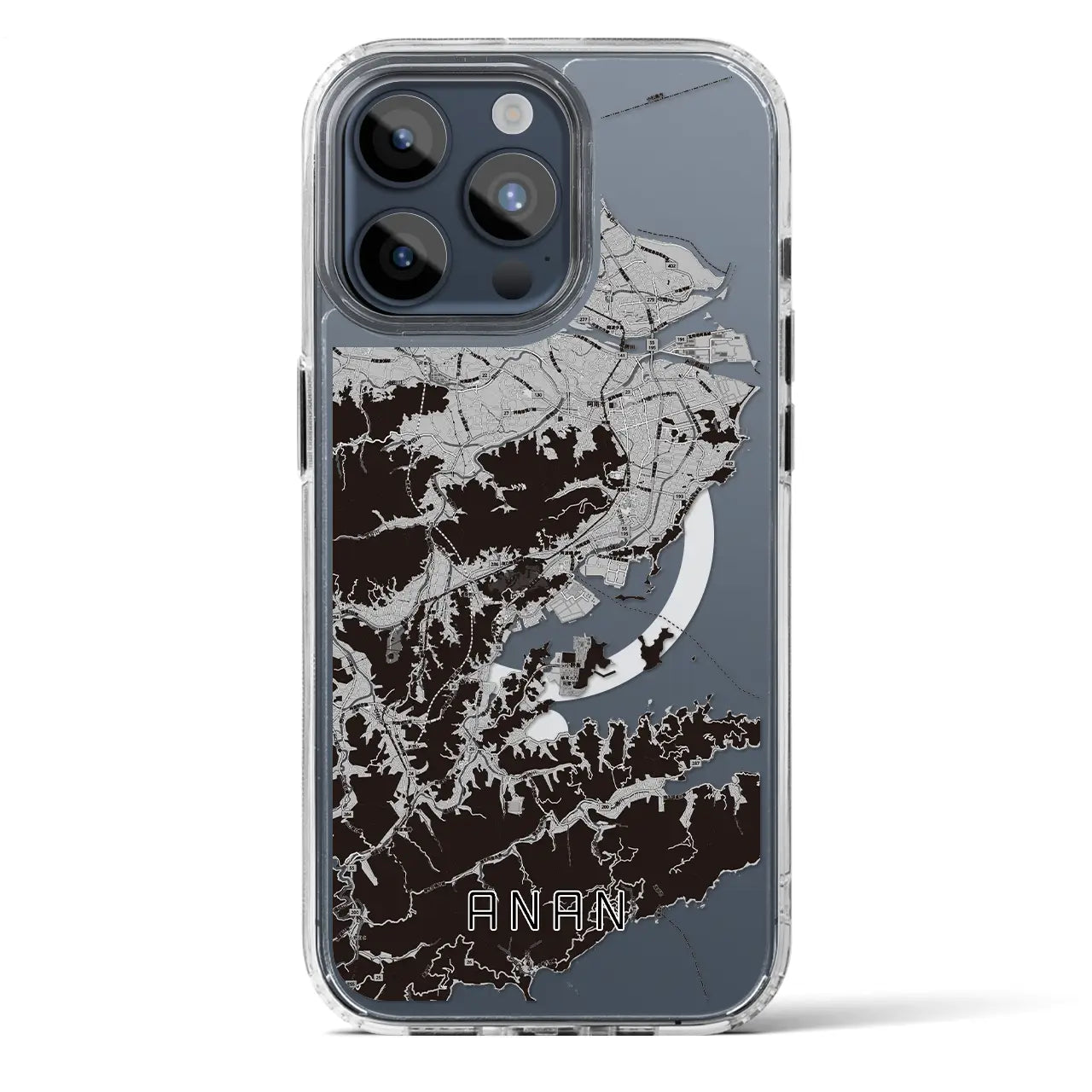 【阿南(徳島県)】地図柄iPhoneケース(MagSafeタイプ)