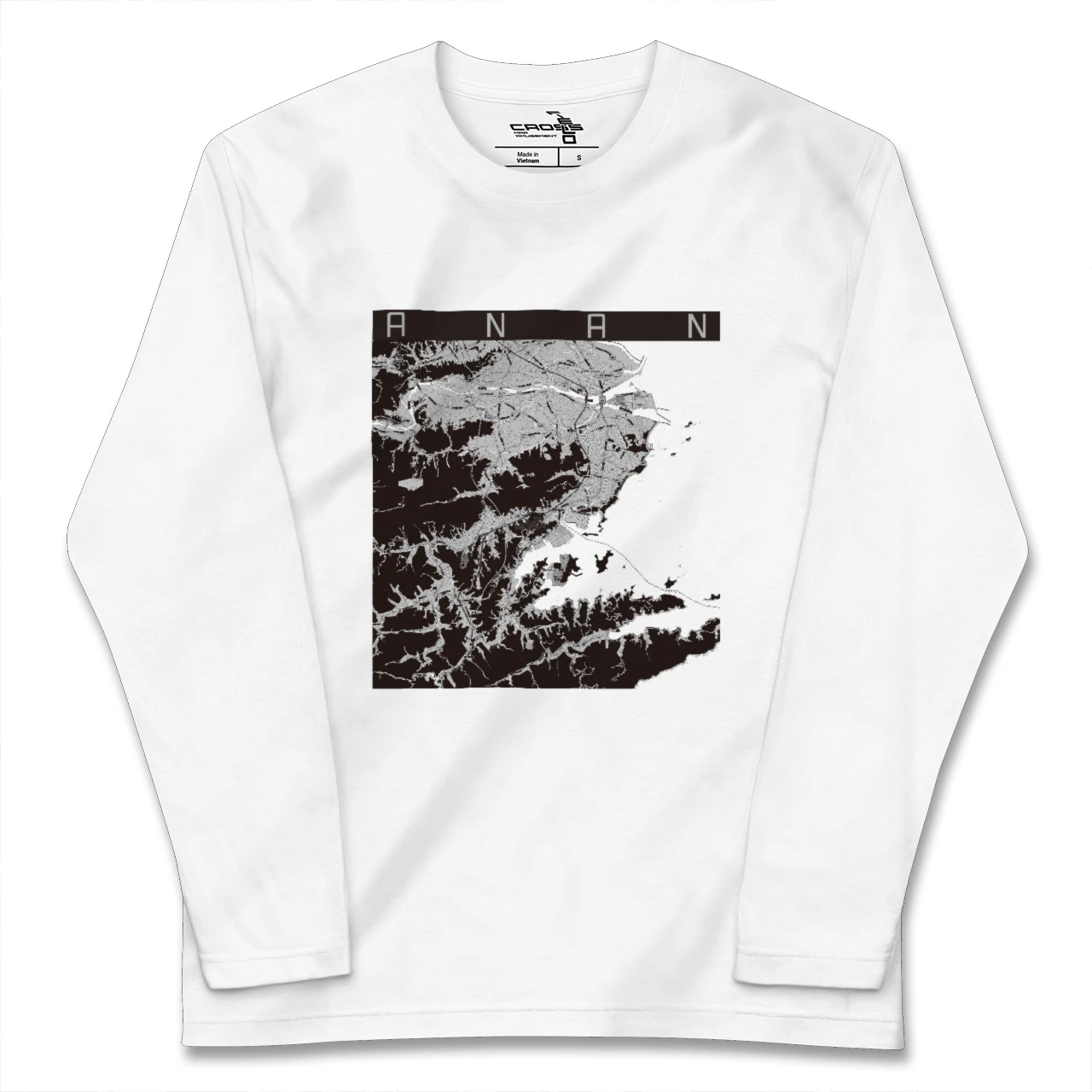 【阿南(徳島県)】地図柄ロングスリーブTシャツ