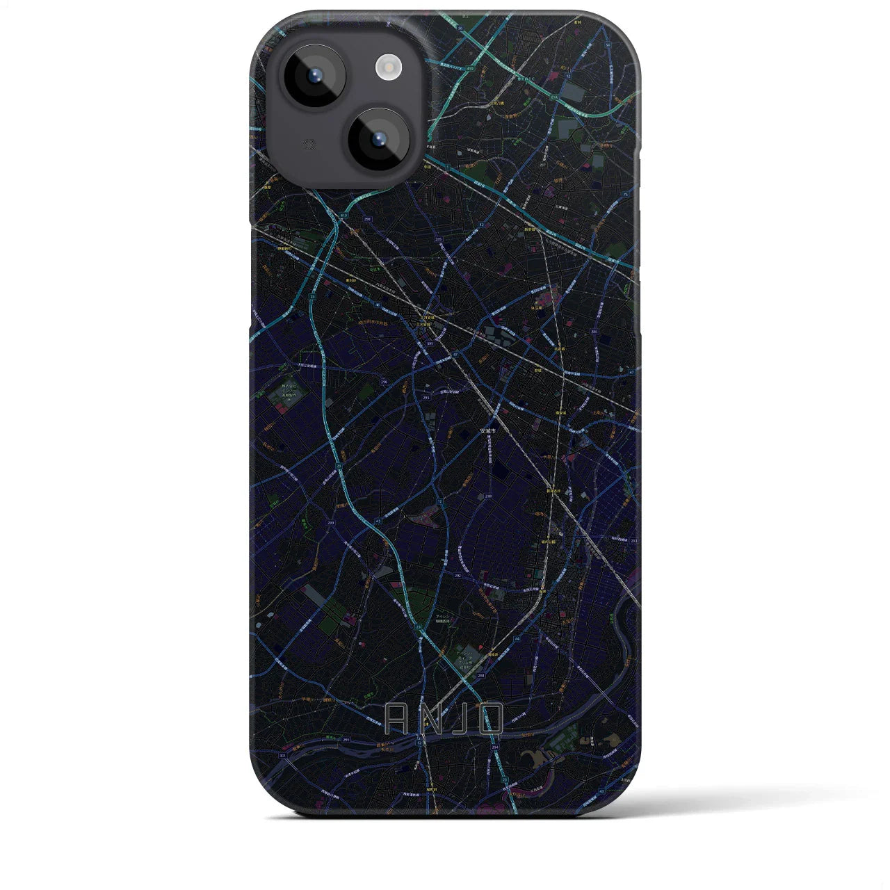 【安城(愛知県)】地図柄iPhoneケース(バックカバータイプ)