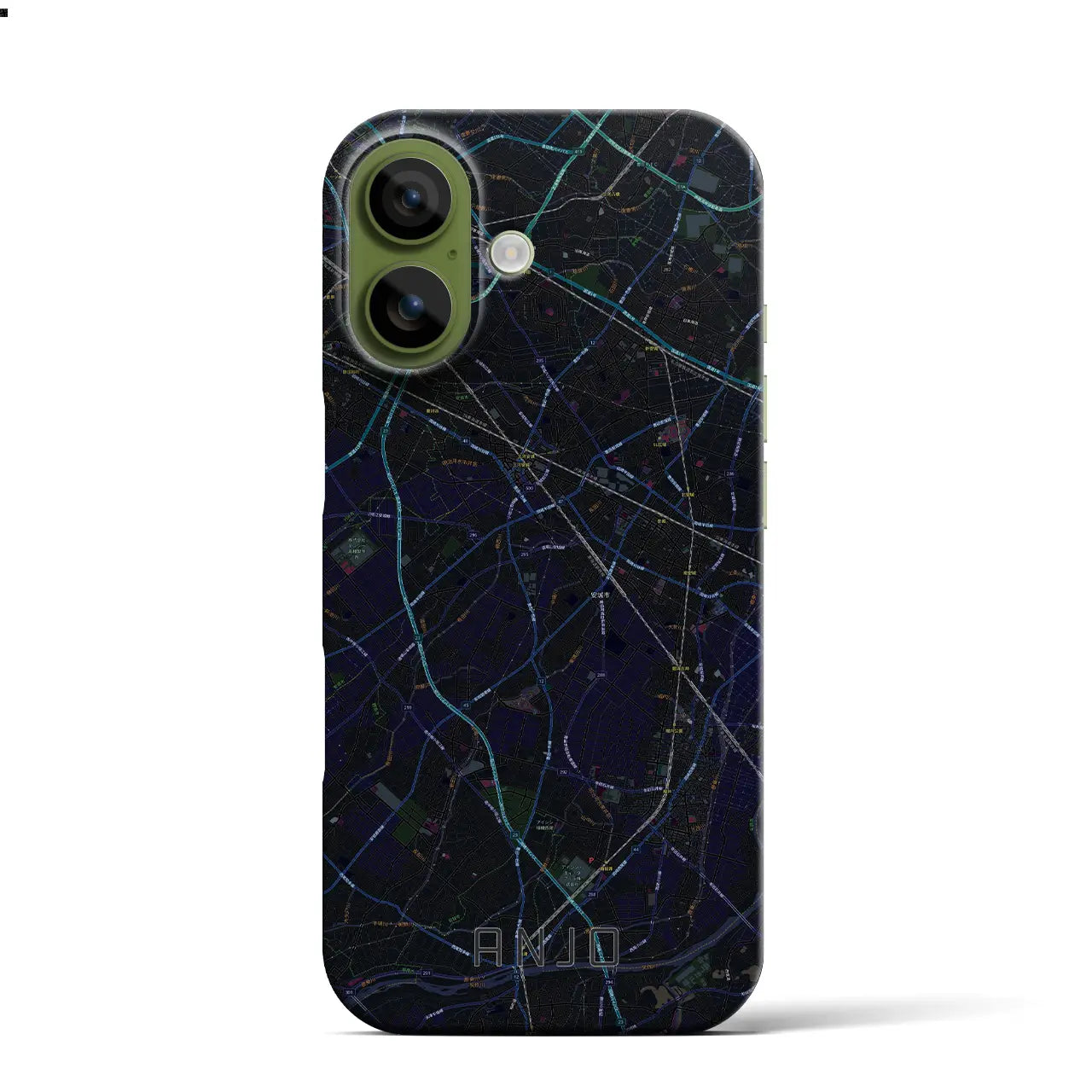 【安城(愛知県)】地図柄iPhoneケース(バックカバータイプ)