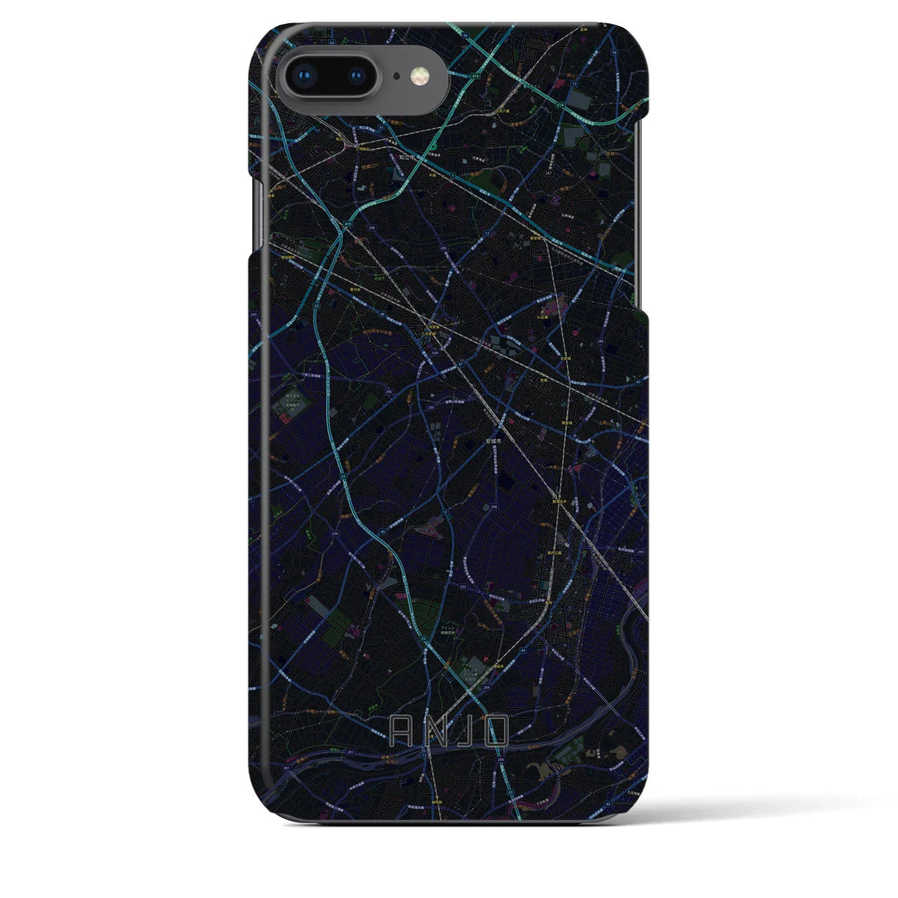 【安城(愛知県)】地図柄iPhoneケース(バックカバータイプ)