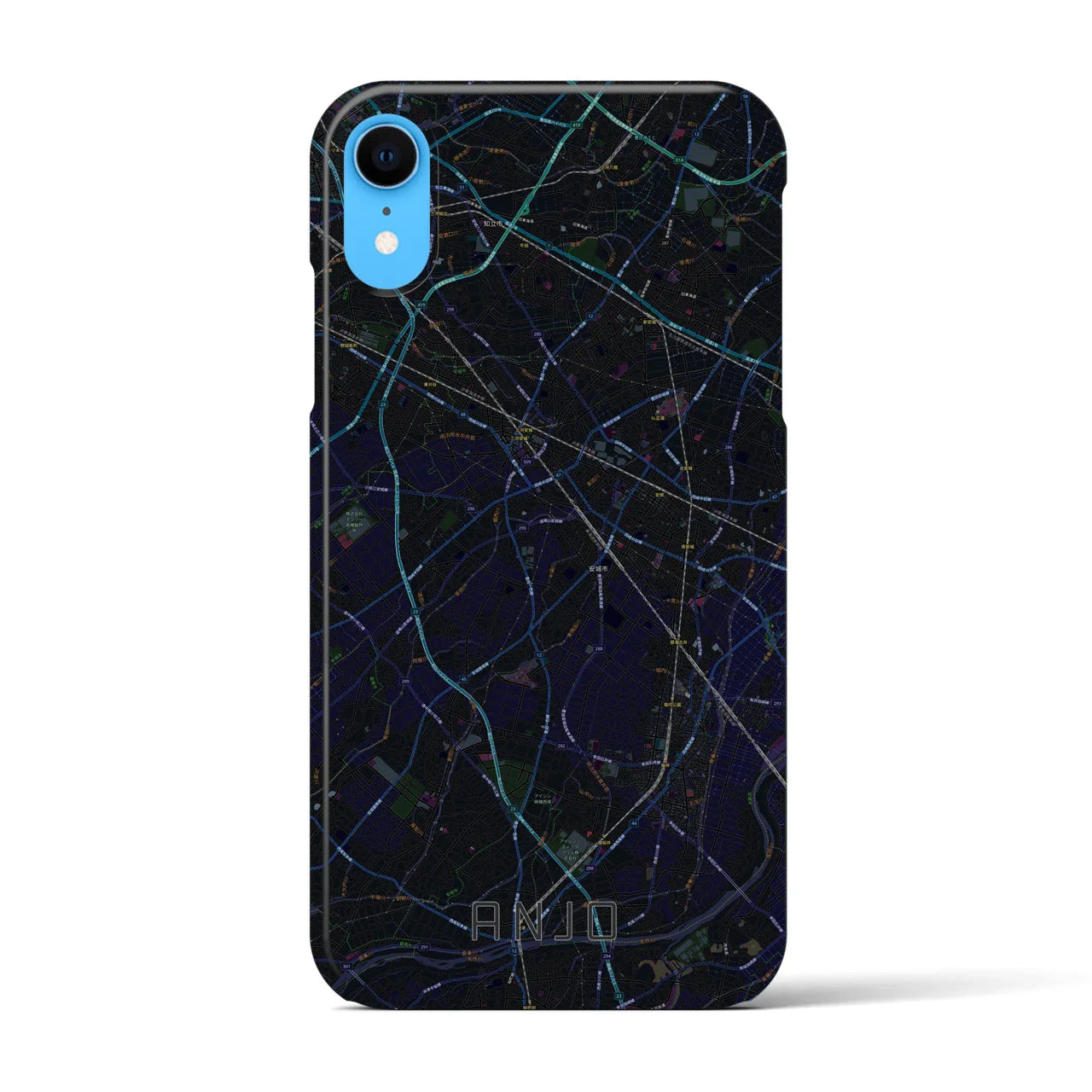 【安城(愛知県)】地図柄iPhoneケース(バックカバータイプ)
