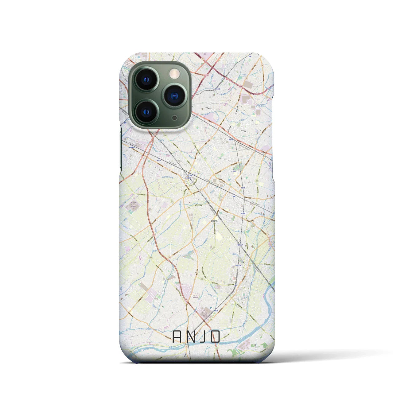 【安城(愛知県)】地図柄iPhoneケース(バックカバータイプ)