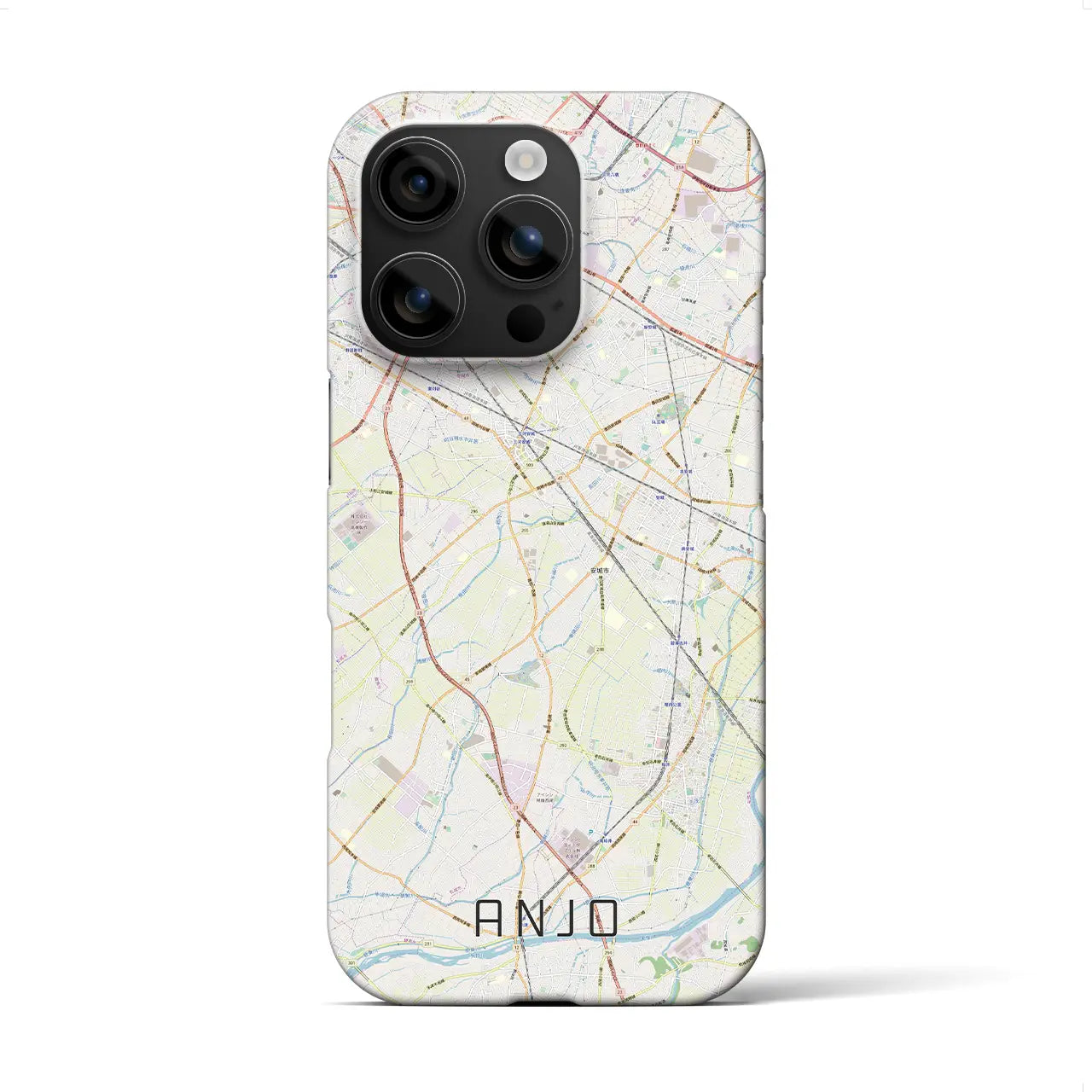 【安城(愛知県)】地図柄iPhoneケース(バックカバータイプ)