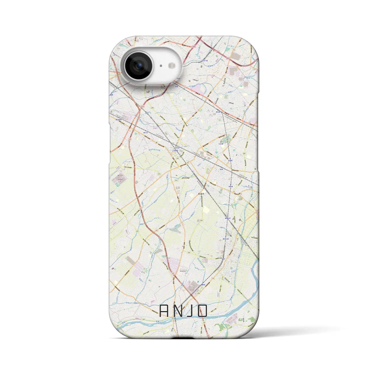 【安城(愛知県)】地図柄iPhoneケース(バックカバータイプ)