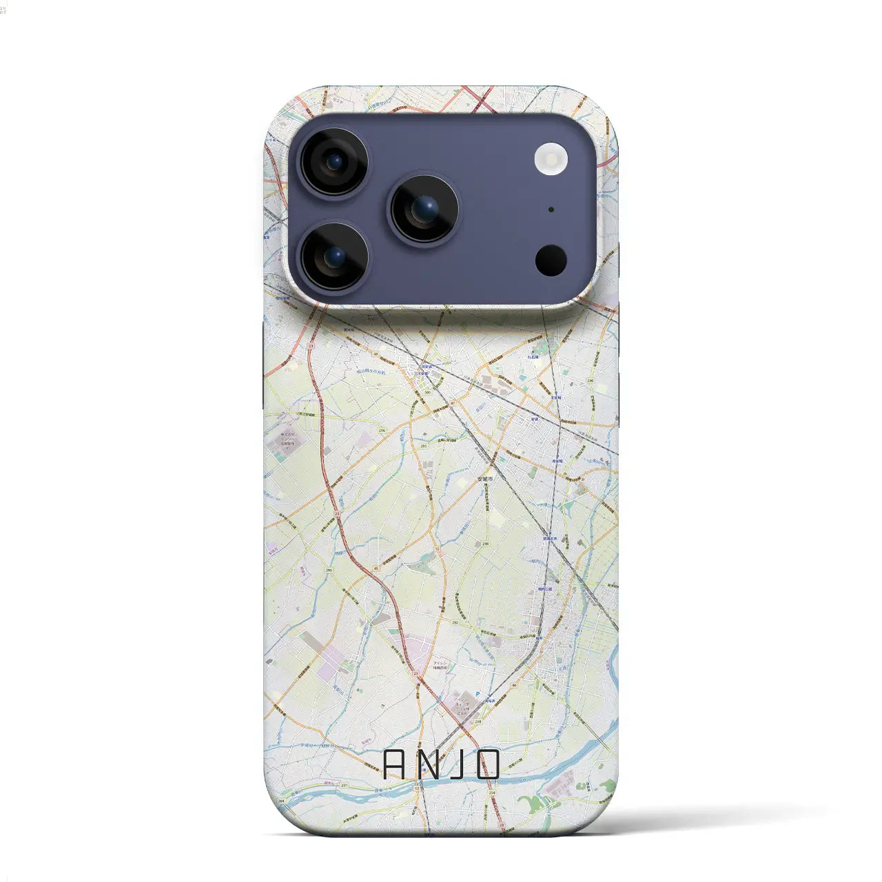 【安城(愛知県)】地図柄iPhoneケース(バックカバータイプ)