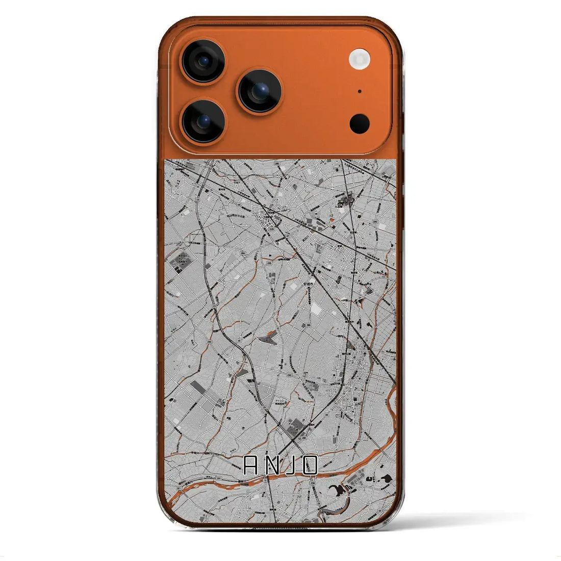 【安城(愛知県)】地図柄iPhoneケース(クリアタイプ)