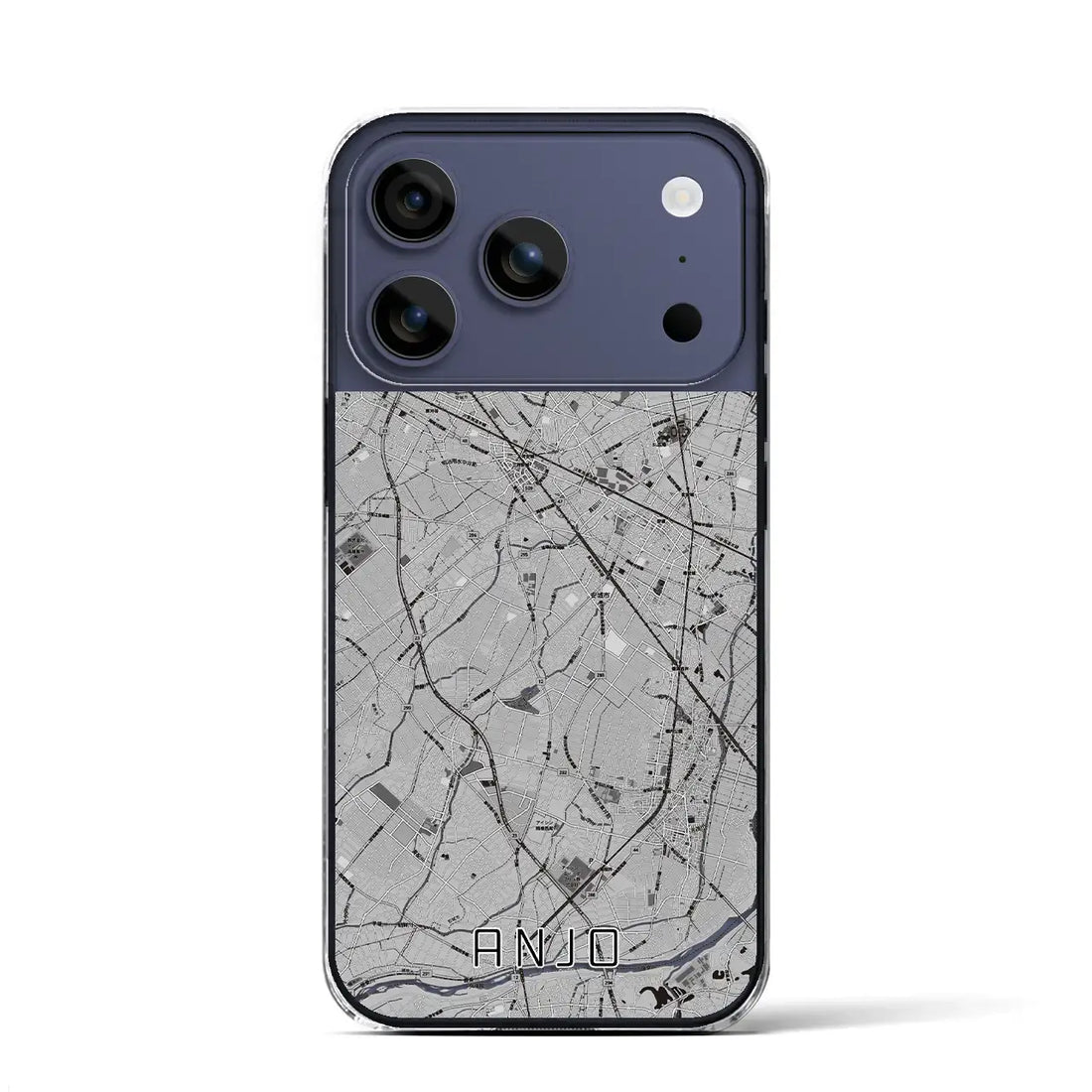 【安城(愛知県)】地図柄iPhoneケース(クリアタイプ)