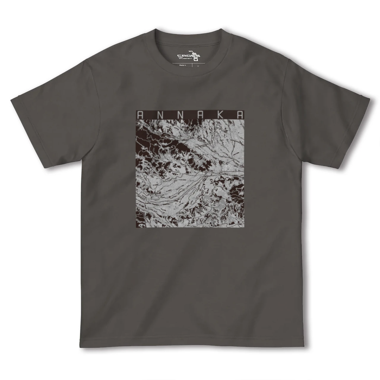 【安中(群馬県)】地図柄ヘビーウェイトTシャツ