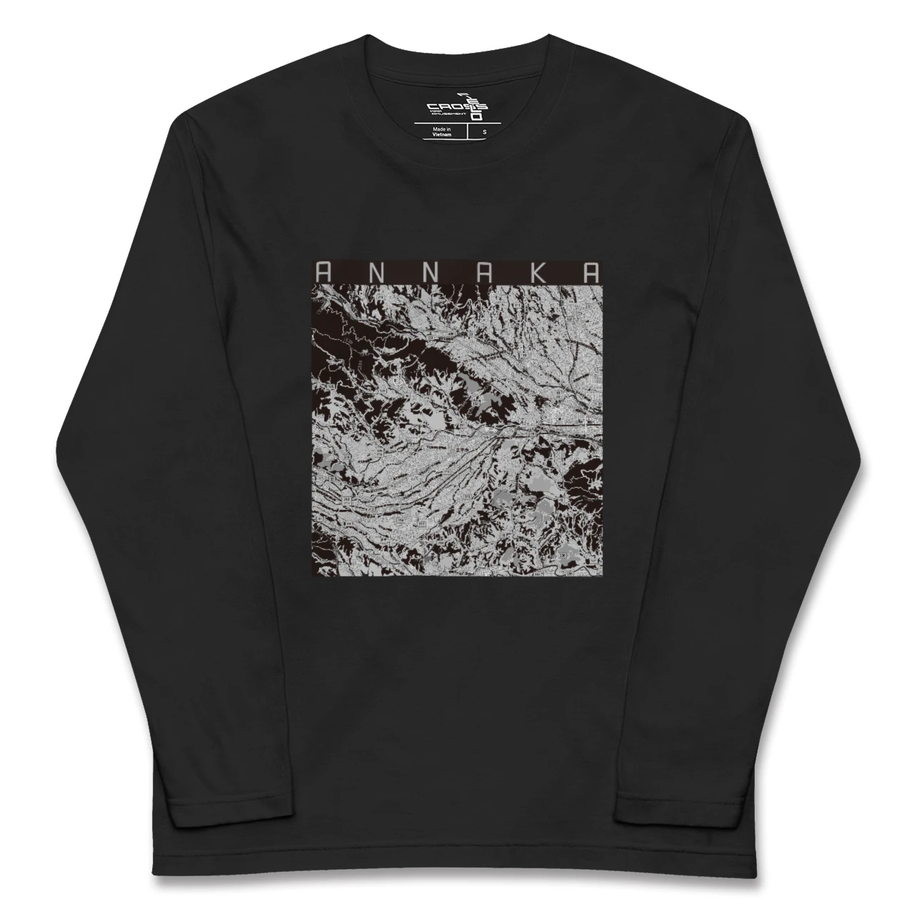 【安中(群馬県)】地図柄ロングスリーブTシャツ