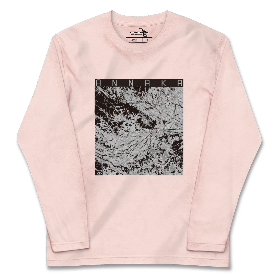 【安中(群馬県)】地図柄ロングスリーブTシャツ