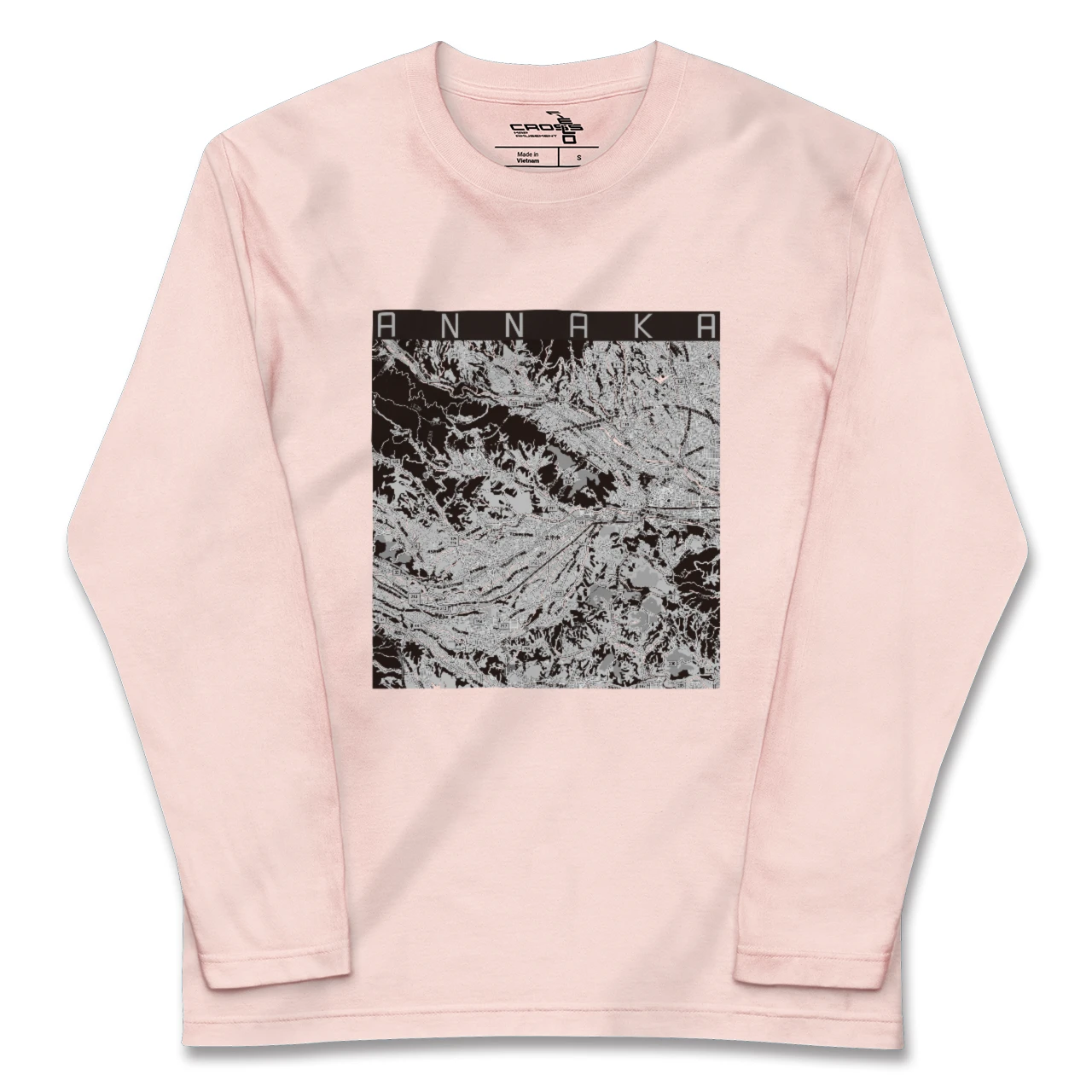 【安中(群馬県)】地図柄ロングスリーブTシャツ
