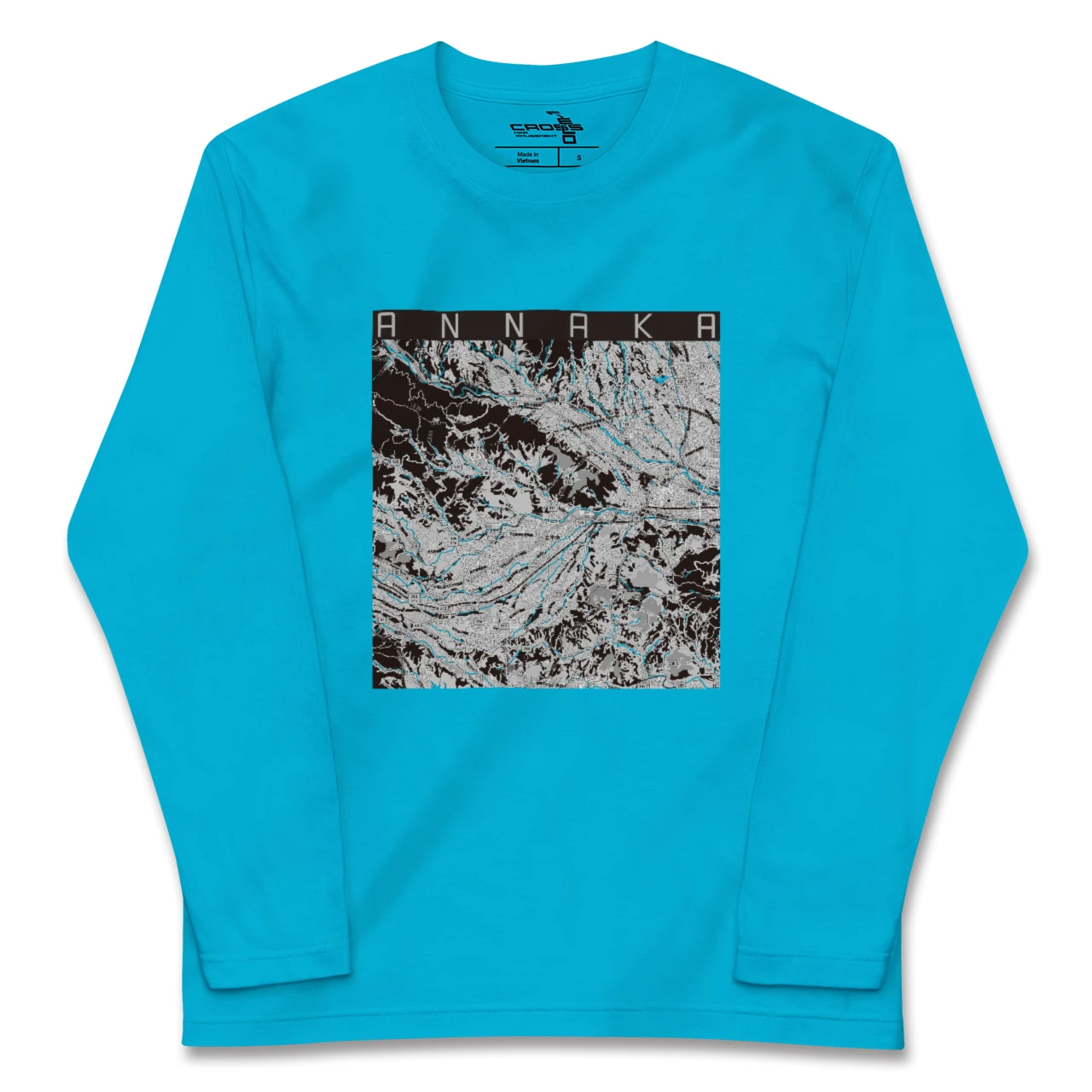 【安中(群馬県)】地図柄ロングスリーブTシャツ
