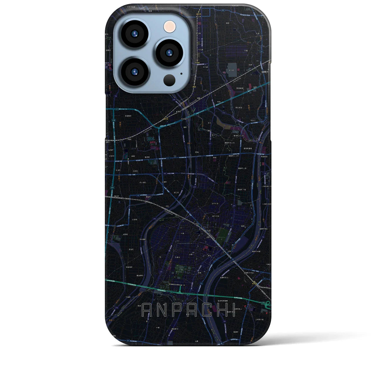 【安八(岐阜県)】地図柄iPhoneケース(バックカバータイプ)