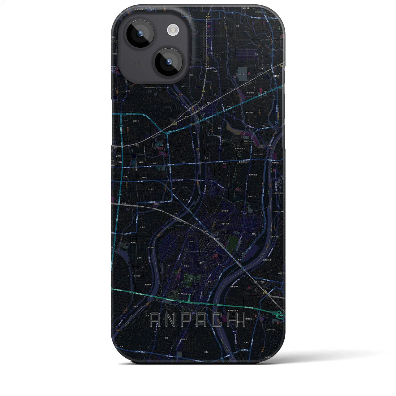 【安八(岐阜県)】地図柄iPhoneケース(バックカバータイプ)