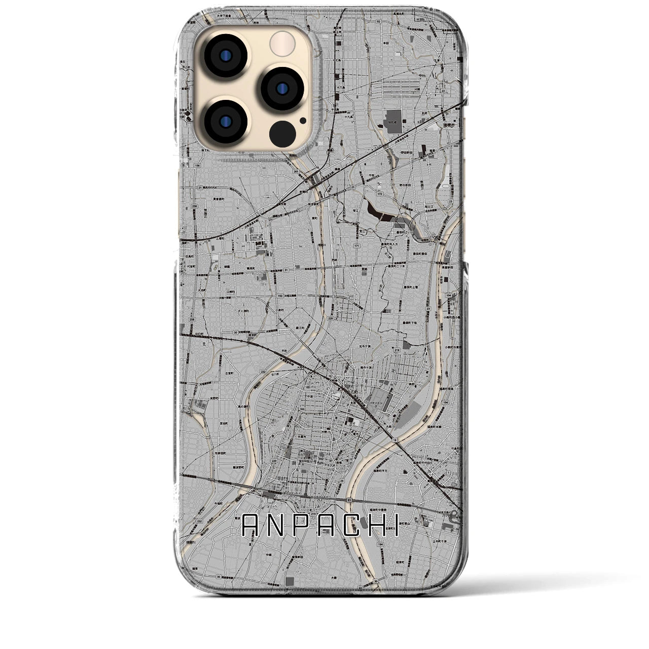 【安八(岐阜県)】地図柄iPhoneケース(クリアタイプ)