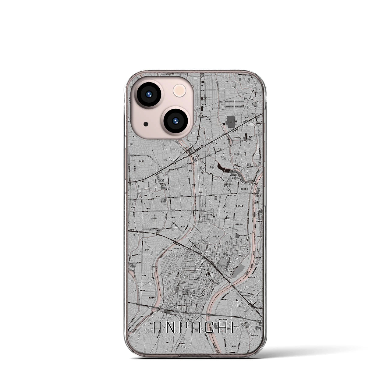 【安八(岐阜県)】地図柄iPhoneケース(クリアタイプ)