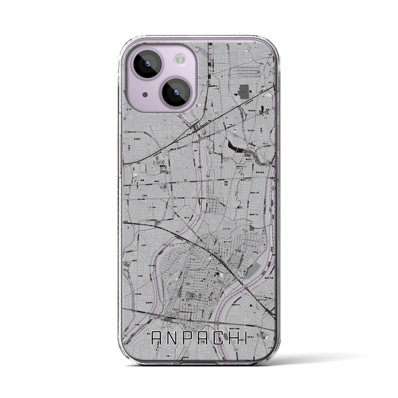 【安八(岐阜県)】地図柄iPhoneケース(クリアタイプ)