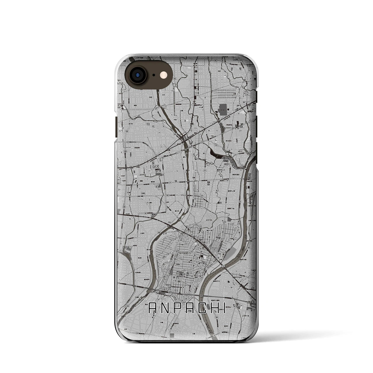 【安八(岐阜県)】地図柄iPhoneケース(クリアタイプ)