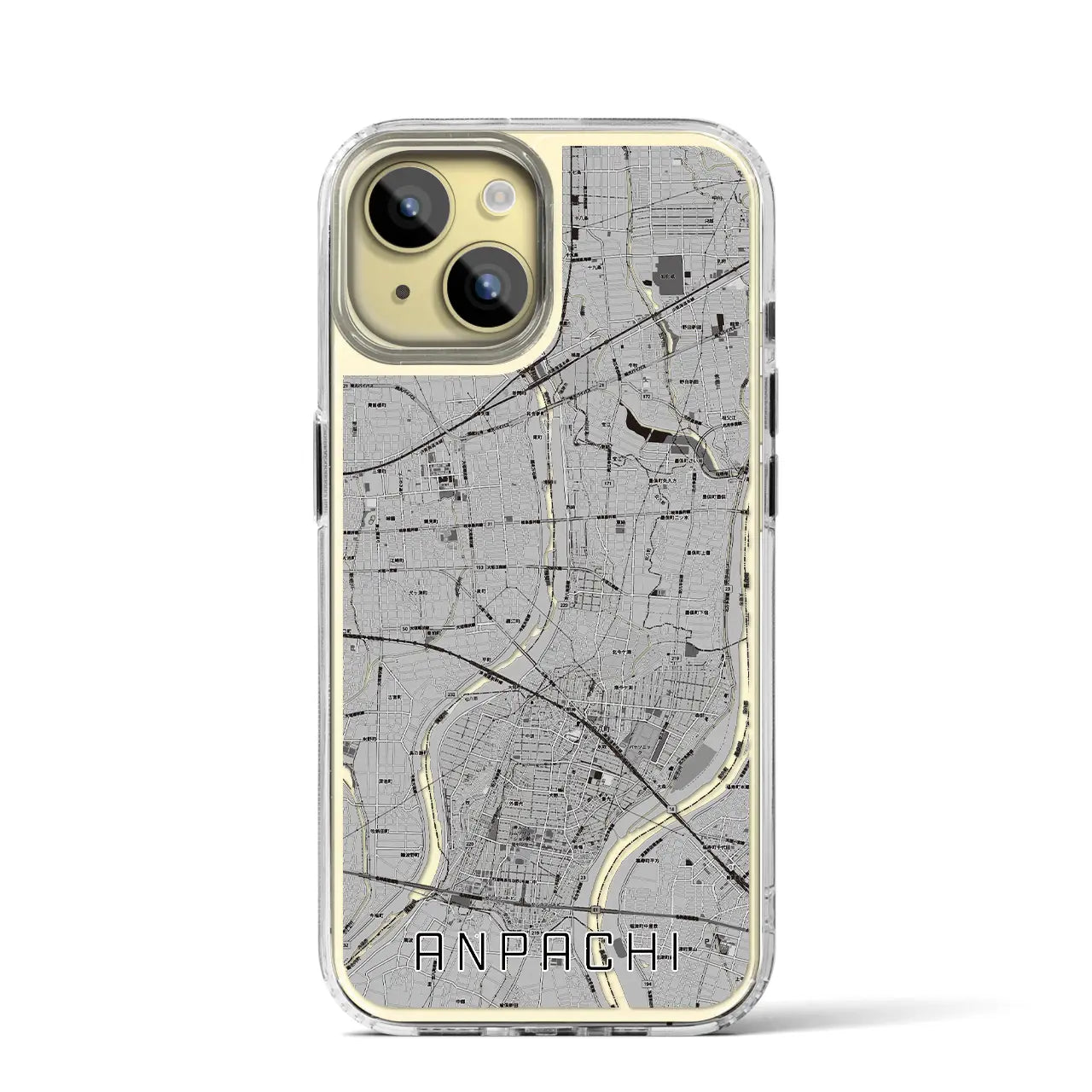 【安八(岐阜県)】地図柄iPhoneケース(MagSafeタイプ)
