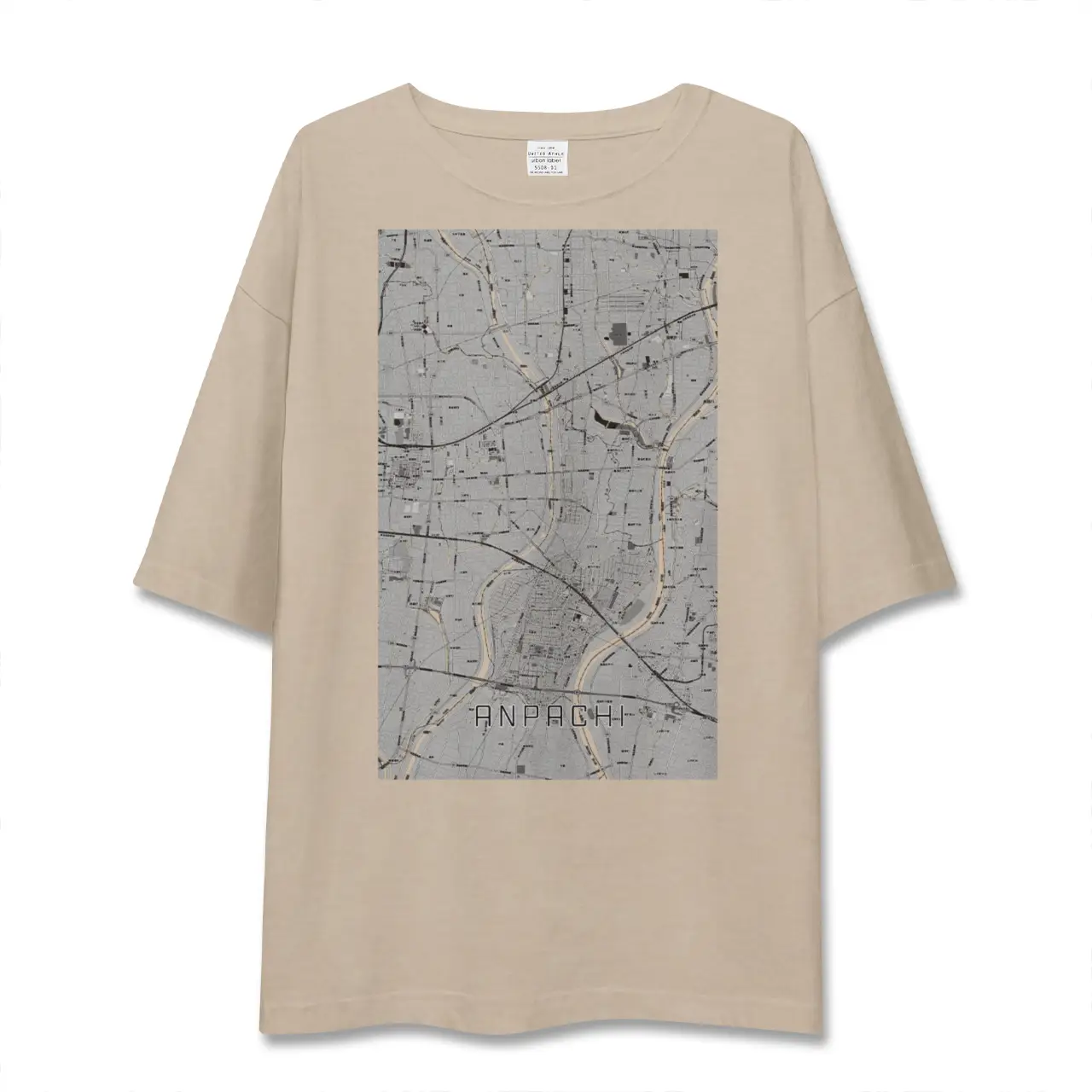【安八(岐阜県)】地図柄ビッグシルエットTシャツ